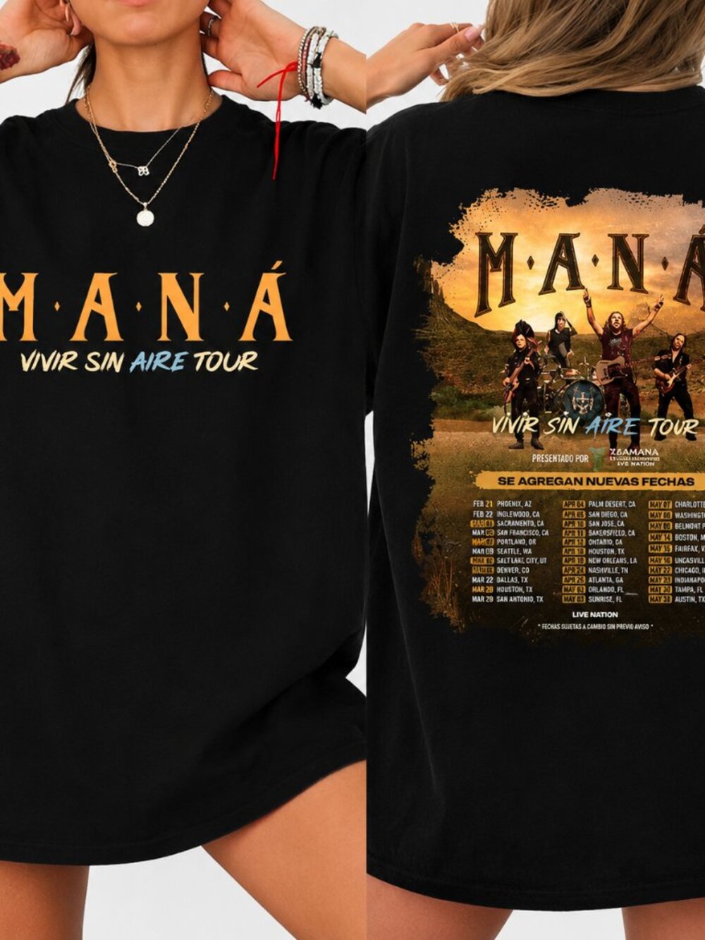 Mana Tour 2026 T-Shirt , Music Tour Concert Tee 276